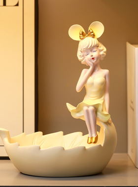 玄关桌面收纳托盘现代家居装饰品