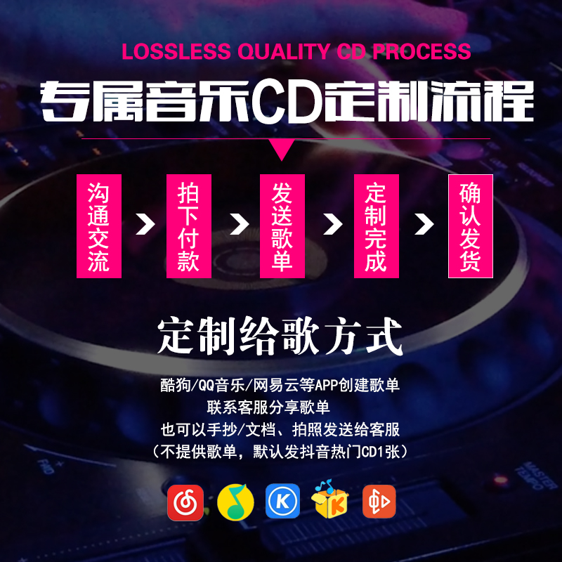 刻碟汽车载cd碟片定制代定刻录光盘自选歌曲光碟订制作无损音乐盘 - 图1