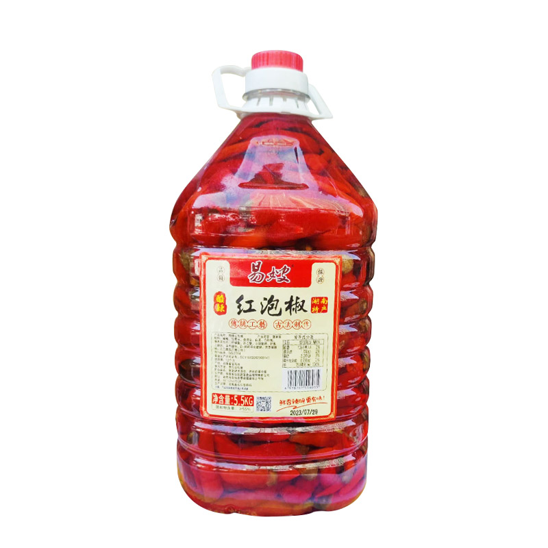 易嫂红泡椒5.5kg老坛红泡椒泡辣椒二荆条泡菜下饭菜餐饮商用 - 图3