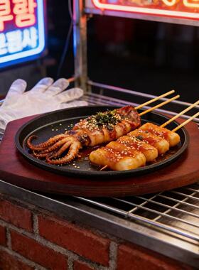 Cast-iron sizzling plate commercial rectangular iron plate
