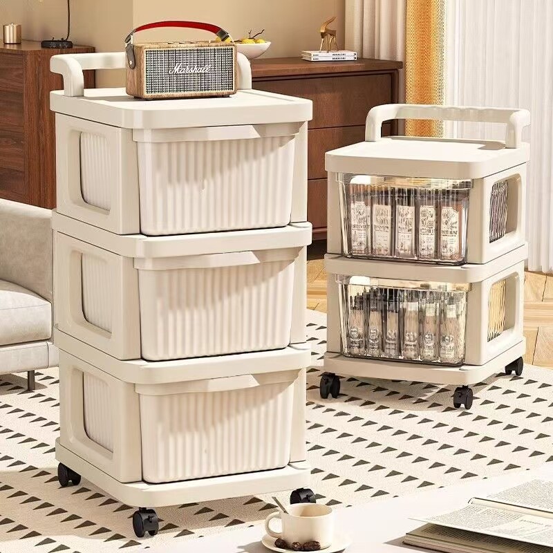 小推车收纳柜零食置物架可移动落地抽屉式婴儿用品收纳架厨房抽拉,淘宝优惠券,粉丝福利购,淘宝优惠卷