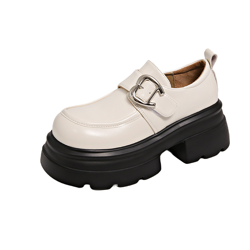 高跟小皮鞋女春季2025新款复古厚底增高学院英伦风配裙子乐福单鞋,淘宝优惠券,粉丝福利购,淘宝优惠卷