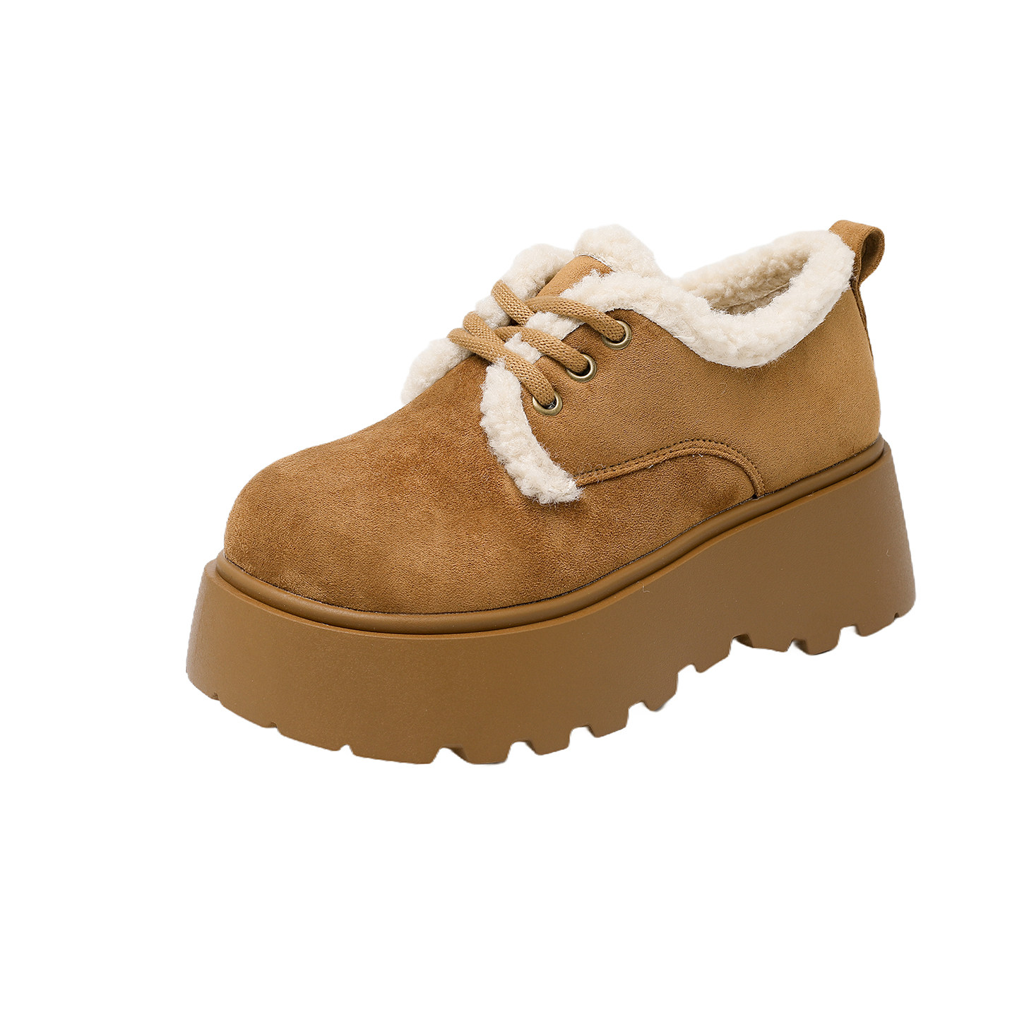 厚底增高勃肯雪地靴女2025冬季新款加绒一脚蹬乐福鞋保暖低帮棉鞋,淘宝优惠券,粉丝福利购,淘宝优惠卷