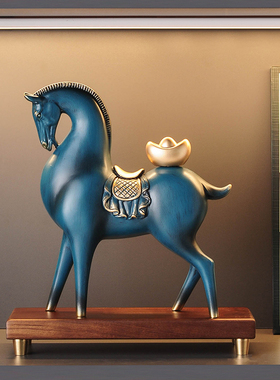 马上有钱乔迁开业招财马摆件