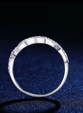 纯银麻花波浪戒指百搭排戒