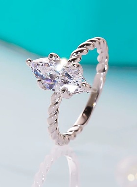 时尚麻花马眼戒指高级