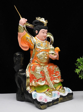 坐像九天玄女神像16寸九天圣母新款九天娘娘供奉树脂佛像十二老母