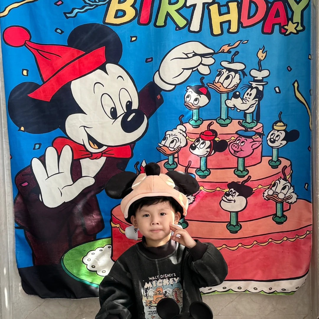 男女孩米奇生日布置背景布派对可爱米老鼠场景装饰氛围感拍照道具,淘宝优惠券,粉丝福利购,淘宝优惠卷