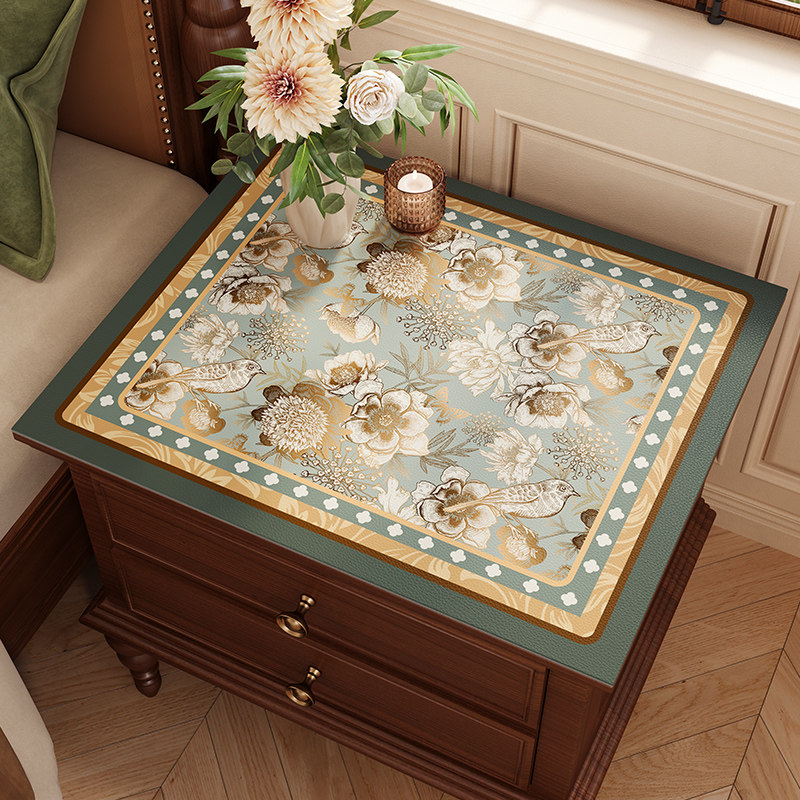 美式床头柜保护垫子轻奢高级感皮革桌垫防水防油免洗硅胶台布盖布,淘宝优惠券,粉丝福利购,淘宝优惠卷