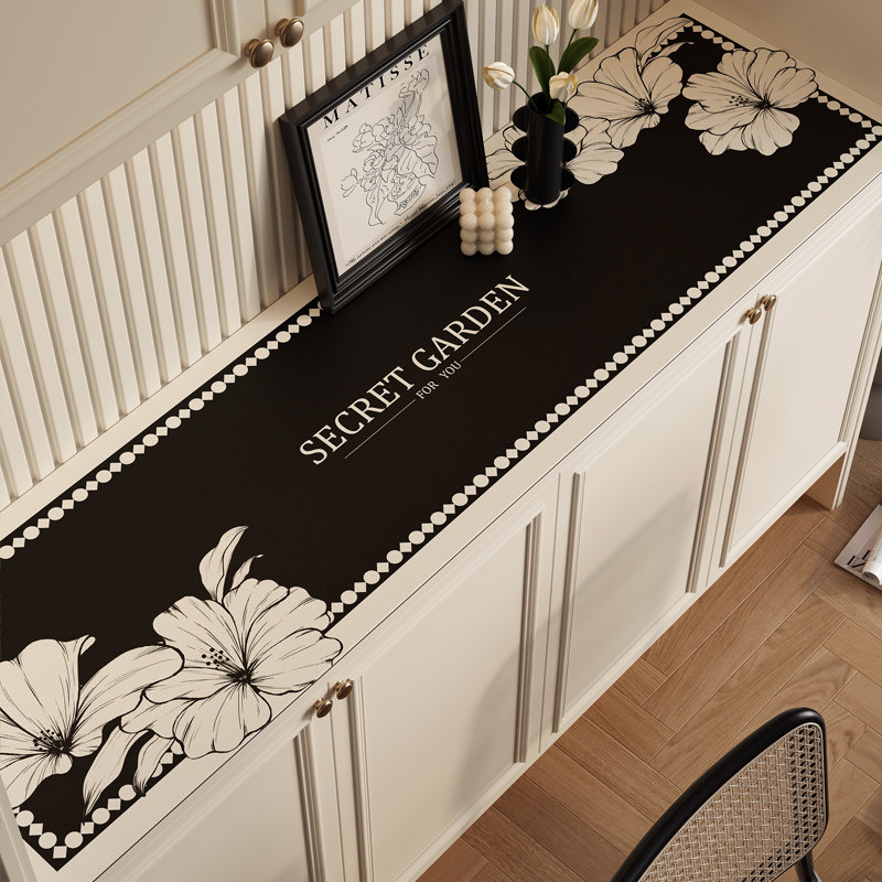 法式轻奢鞋柜桌垫电视柜桌布防水防油免洗餐边柜台布硅胶斗柜盖布,淘宝优惠券,粉丝福利购,淘宝优惠卷