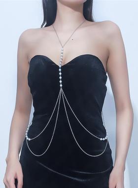 流苏身体链胸链全身性感情趣饰品项链锁骨链链子后背身体装饰链女