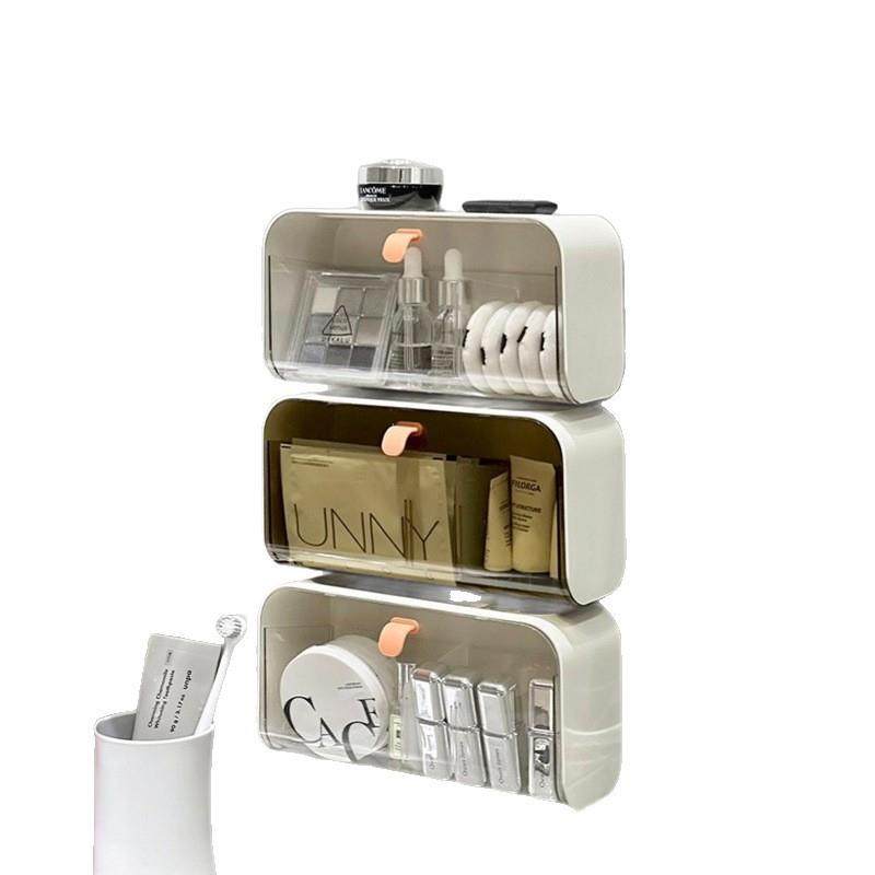 卫生间置物架镜柜收纳盒免打孔壁挂式洗漱台化妆品洗脸巾整理盒,淘宝优惠券,粉丝福利购,淘宝优惠卷