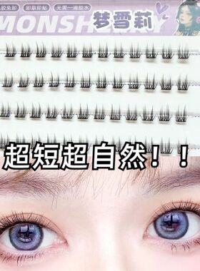 免胶法式小珊瑚假睫毛自然太阳花