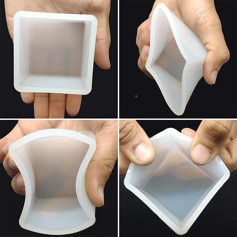 镜面正长方体硅胶模具手工diy制作模具水晶滴胶饰品立体几何模型