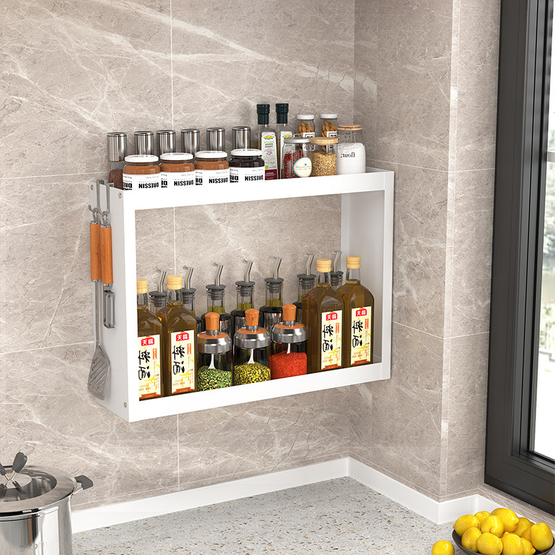 壁挂式厨房多层置物架墙上免打孔调料架浴室洗手间阳台收纳储物架,淘宝优惠券,粉丝福利购,淘宝优惠卷