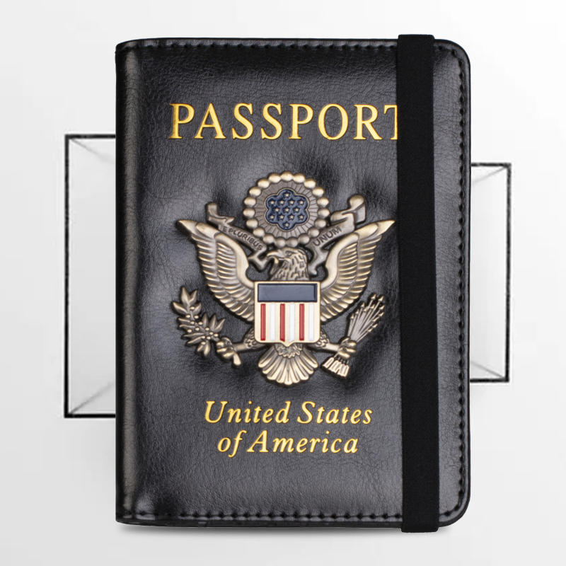 RFID USA passport cover passport case bag美国护照机票收纳包 - 图0