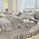 Fully cotton clamped bed cover single piece all season universal flower