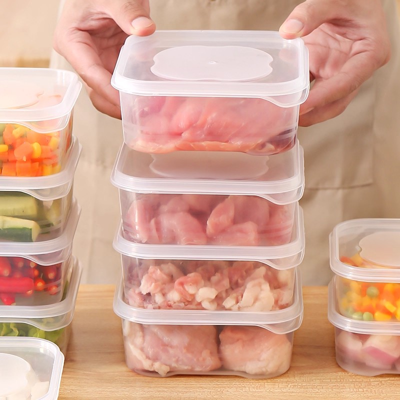 冰箱保鲜盒冷冻分装食品级收纳盒密封带盖冻肉分格冷藏分装小盒子 - 图2