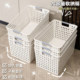 Cestas de almacenamiento para aperitivos y varios, cestas para guardar juguetes, cajas de almacenamiento grandes de plástico para el hogar de estilo japonés, cestas para armarios de cocina, escritorio