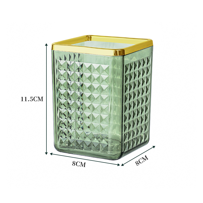 轻奢化妆刷收纳眉笔收纳筒浴室梳妆台桌面口红收纳盒办公室笔筒 - 图3