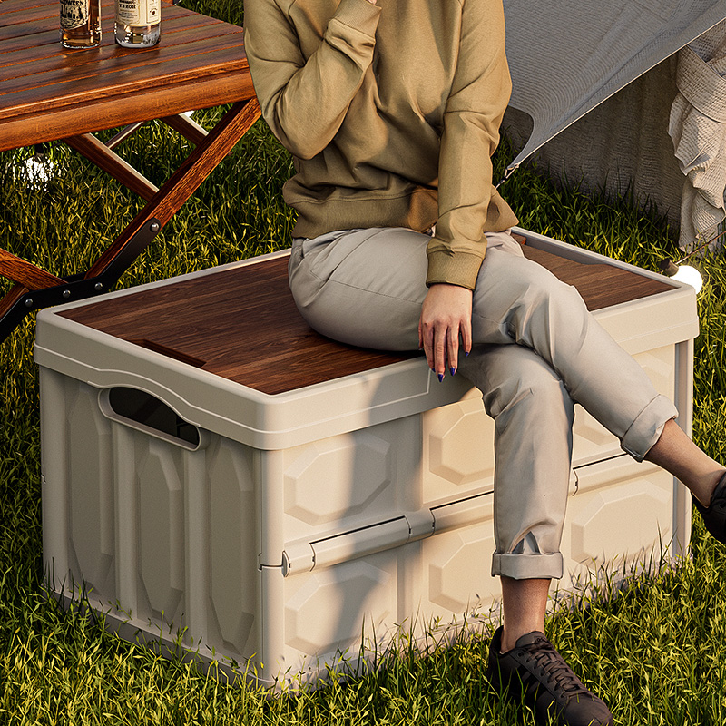 户外露营收纳箱折叠箱野营野餐储物整理箱汽车车载后备箱露营箱子 - 图2