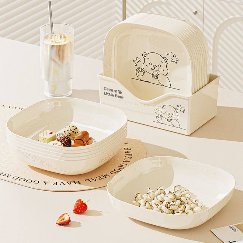 塑料吐骨碟高级感家用放菜吐骨头盘碟小碟子可洗碗机餐桌垃圾渣盘,淘宝优惠券,粉丝福利购,淘宝优惠卷