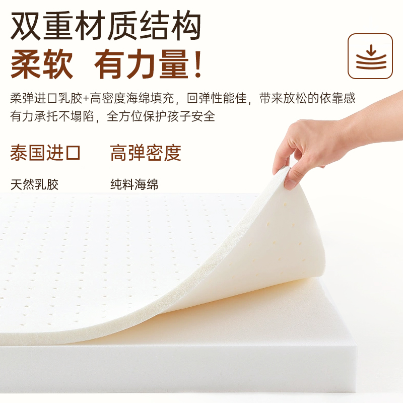 MeitingHome乳胶床围栏婴儿床边防摔防护栏床上挡板防掉软包床围 - 图2