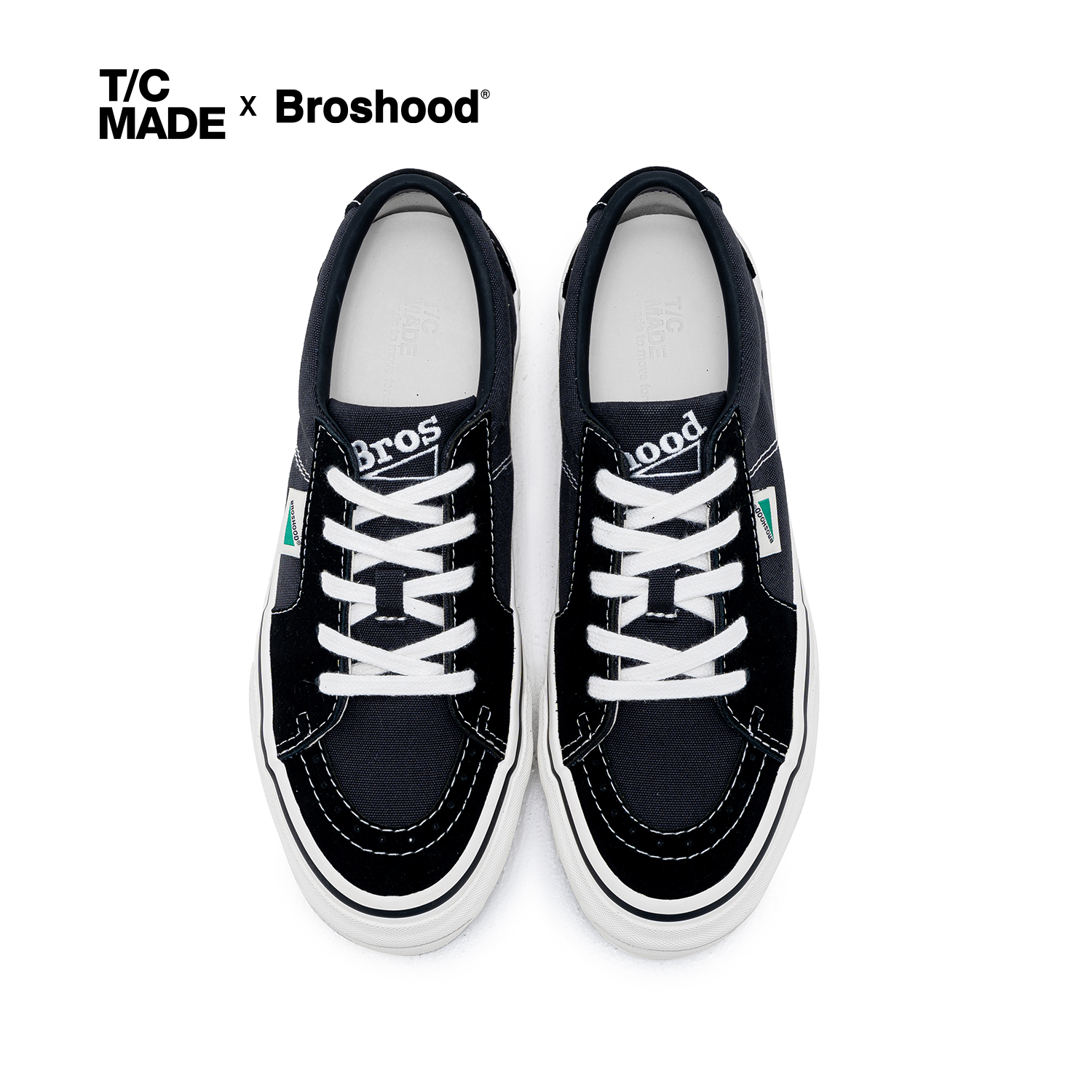 TCMADE xBroshood 联名25SS开口笑帆布鞋日系工装厚底休闲硫化鞋 - 图0