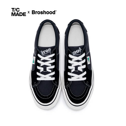 TCMADE xBroshood 联名春夏 开口笑帆布鞋日系工装厚底休闲硫化鞋 - 图0