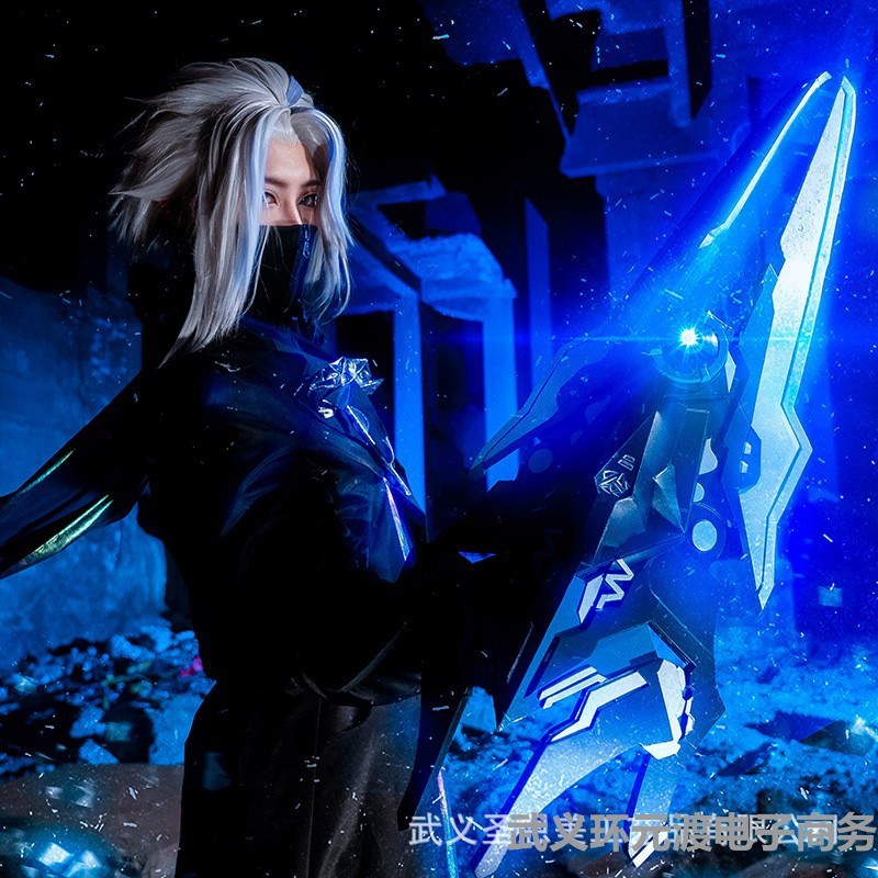 荣耀cos情人节特工皮肤默契交锋兰陵王花木兰COPLAY服全套装 - 图1