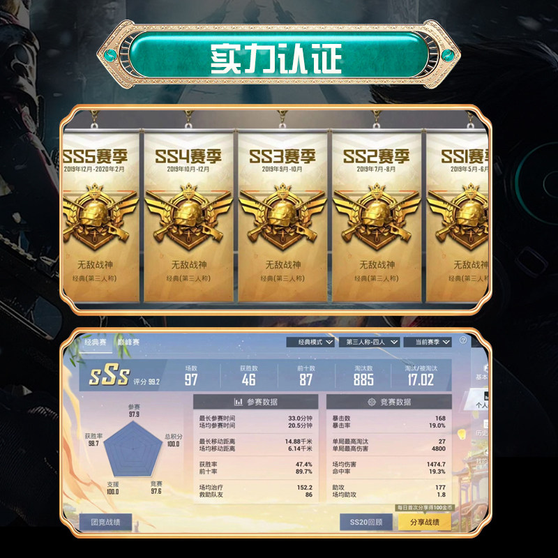 【陪玩/代打】和平精英手游吃鸡陪玩陪练打上分车队排位女陪双排