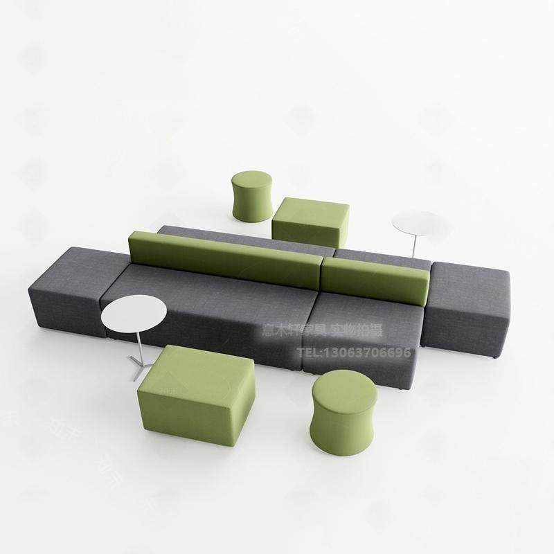 双面背靠背皮布沙发别墅大平层模块沙发现代简约酒店中岛横厅卡座,淘宝优惠券,粉丝福利购,淘宝优惠卷