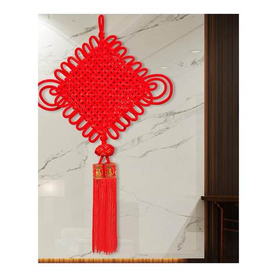 Подвеска в китайском узле для гостиной, элитная большая подвеска с удачей