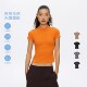 Oneup nude super elastic series shaping elastic tight-sleeved T-shirt women's summer Fitness yoga wear sports top