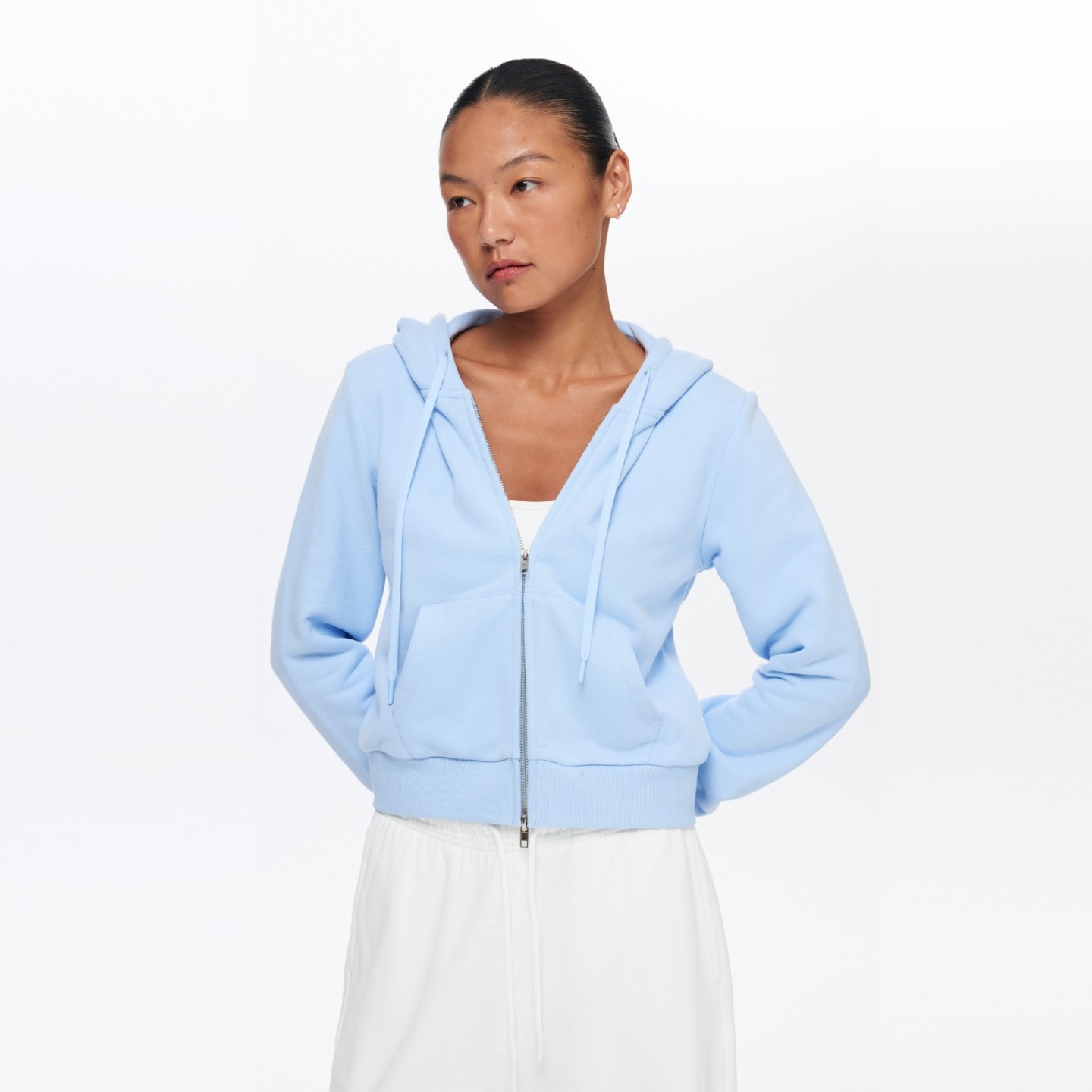 oneup美式短款连帽卫衣外套女秋冬季小个子修身帽衫运动拉链开衫,淘宝优惠券,粉丝福利购,淘宝优惠卷