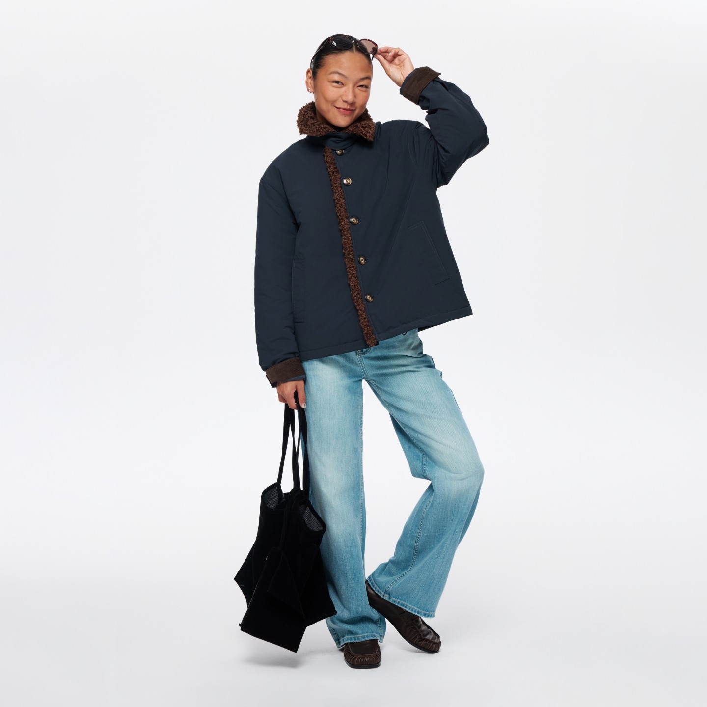 oneup3M新雪丽拼接羊羔毛领棉服外套女秋冬季保暖复古短款棉衣,淘宝优惠券,粉丝福利购,淘宝优惠卷