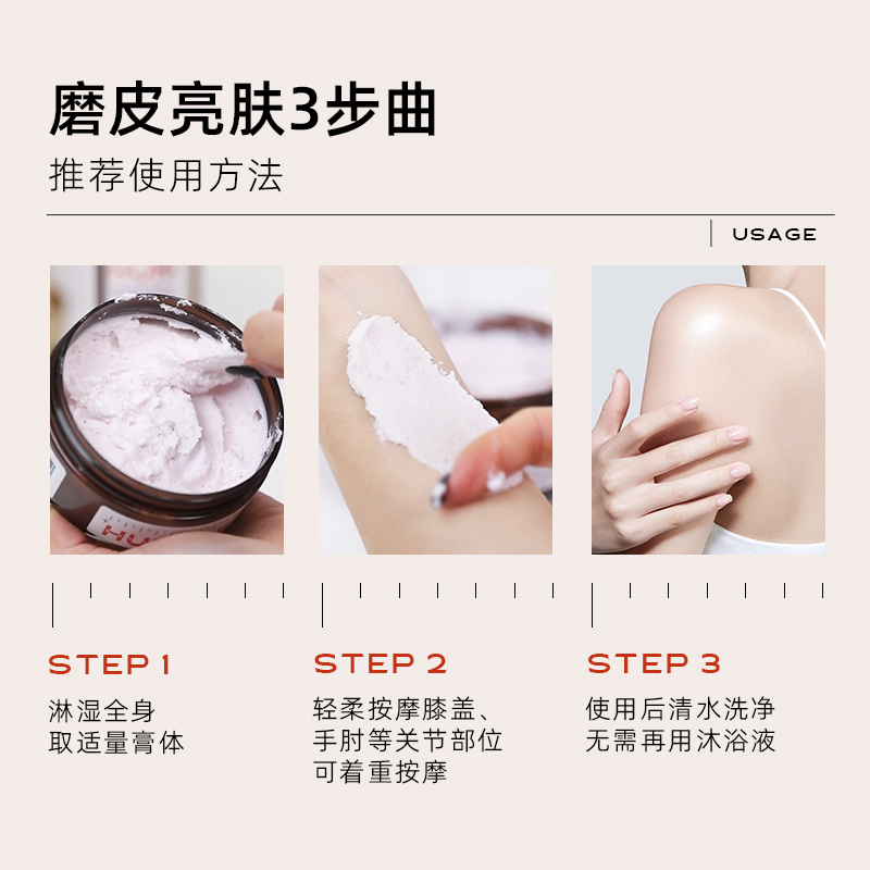 [U先]乎刻果酸身体磨砂膏乳霜14g*2体验装