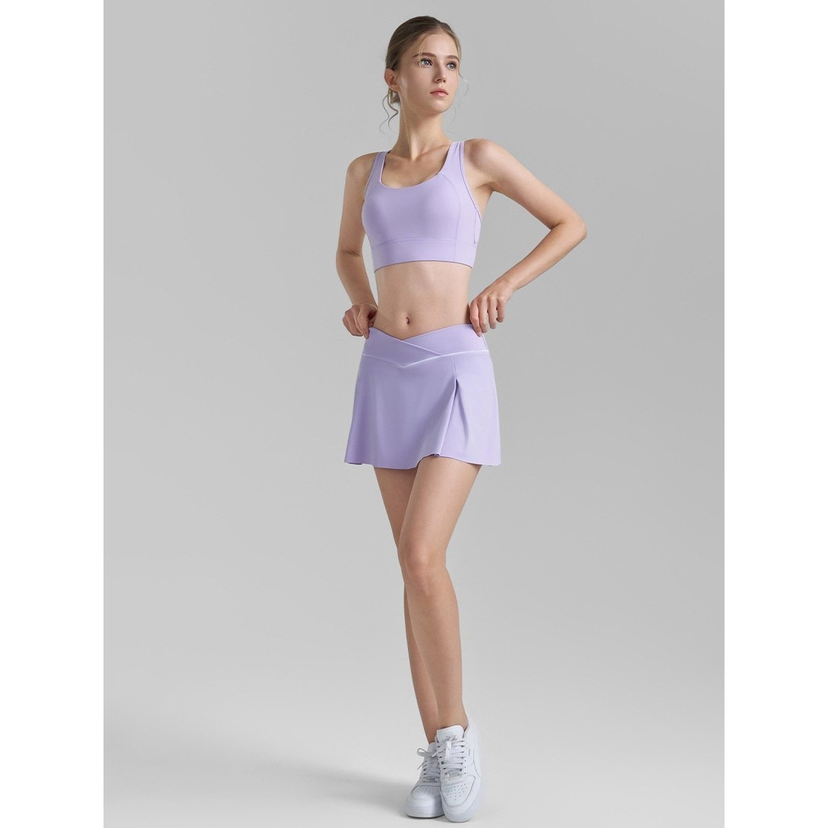 健身套装两件套2025春夏新款高强度运动内衣女防走光裸感瑜伽短裙,淘宝优惠券,粉丝福利购,淘宝优惠卷