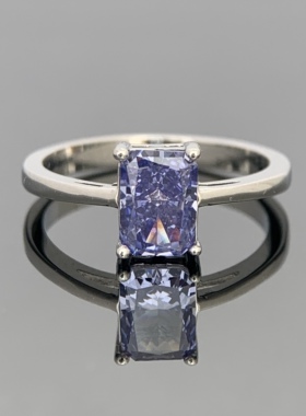 【新品】冰柏蓝特价 帕拉伊巴冰花切 坦桑蓝祖母绿培育高碳钻戒指