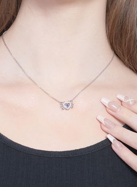 VIVIWELLS925银小蓝蟹项链女