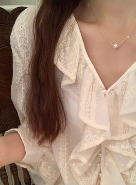 「一颗人鱼泪」轻奢气质百搭珍珠项链小众设计锁骨链高级感颈链