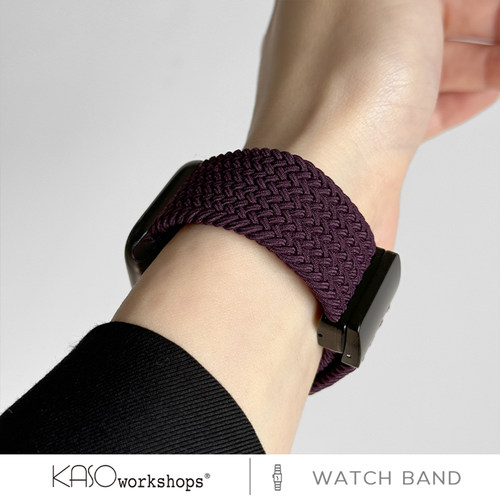KASO适用AppleWatchs12透气s10尼龙编织磁吸扣苹果手表带S9运动腕带SE3代男女新款iwatch表带秋冬Ultra46mm42 - 图3