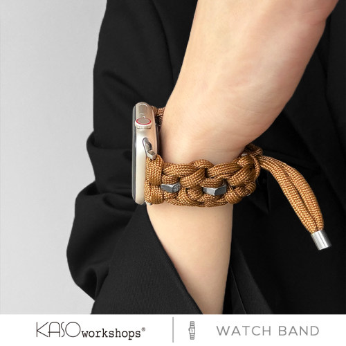 KASOapplewatch运动户外伞绳苹果手表表带适用iwatch9/8/7表带高级感腕带编织时尚s11潮流女款ultra小众s10 - 图0