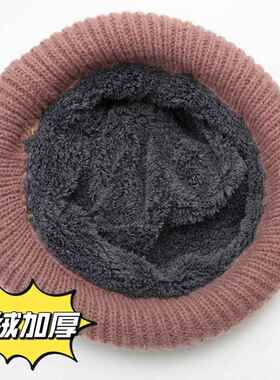 老人保暖帽子80岁60老太太生日寿帽秋冬中老年人奶奶婆婆毛线棉帽