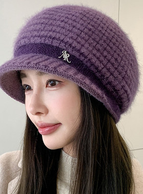 帽子女冬季妈妈中老年人老太太秋冬保暖时尚洋气女士毛线帽针织帽