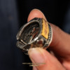 New Guofeng Qianyuan Square Ring 925 Silver 24K Gold Paste