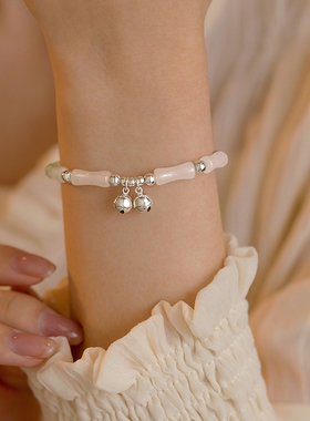 绝美925纯银手链女ins小众设计送女生女款高级感古风仙气竹节手镯