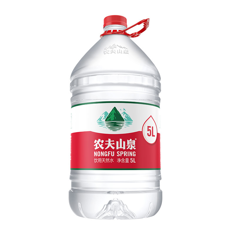 农夫山泉饮用天然水天然红盖水桶装水5升饮用水家庭装5L*4桶*2箱 - 图3