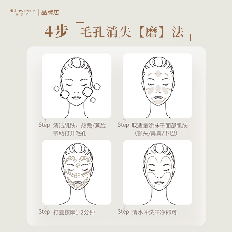 St.Law圣劳伦stl磨砂膏脸部洁面膏收缩毛孔细腻肌肤闭口深层清洁 - 图3