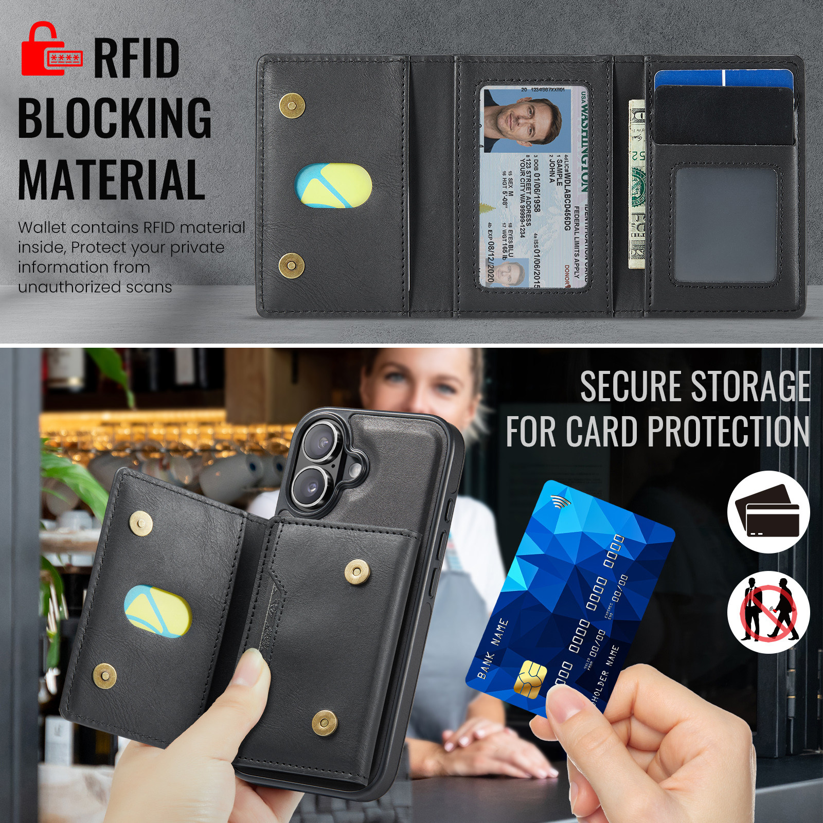 皮革Magsafe磁吸卡包卡套适用苹果17/16手机壳15plus带卡槽iPhone14pro可放卡13插卡12promax高级感全包防摔